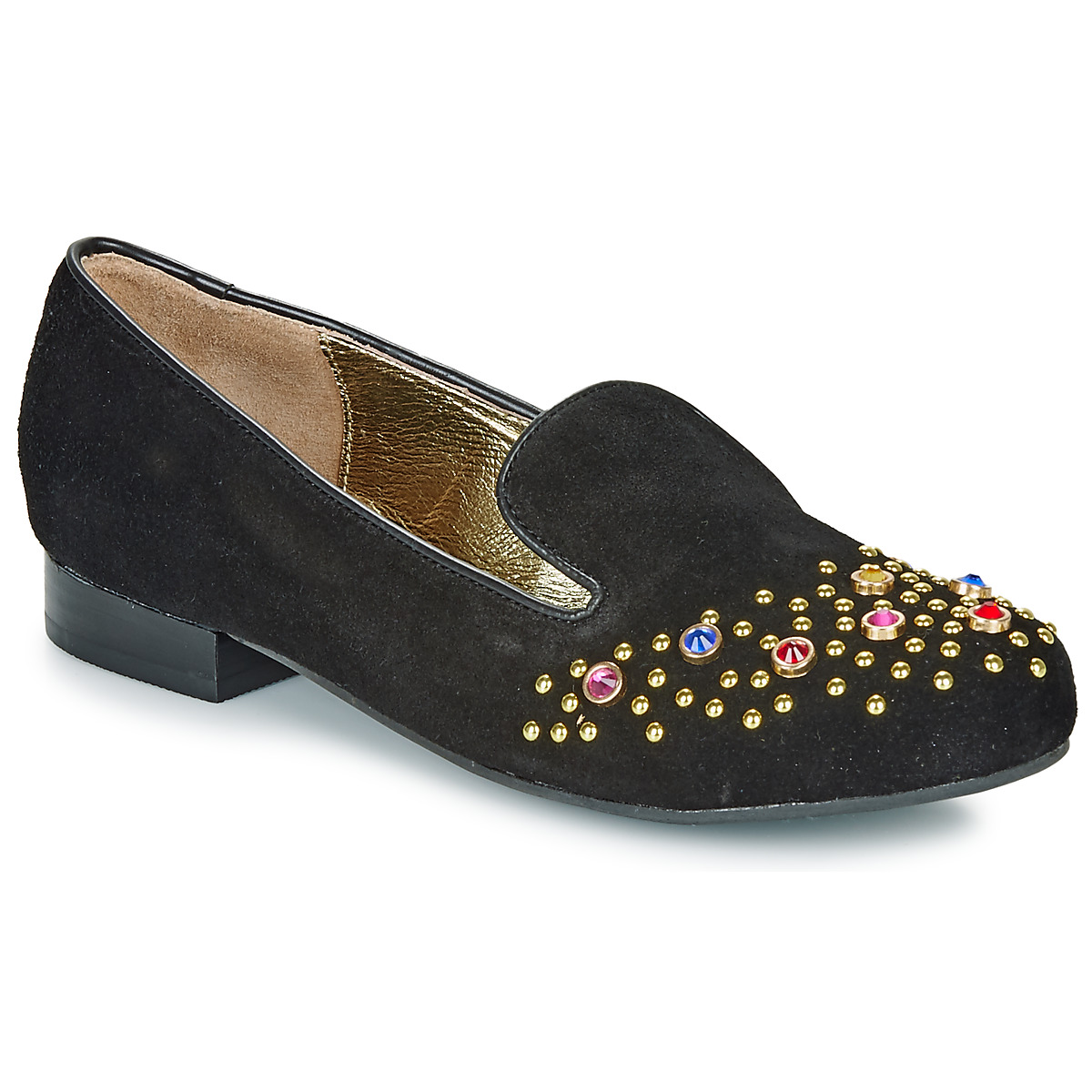 Lola Ramona Mocassins Penny in het Zwart Dames Schoenen voor voor Platte schoenen voor Loafers en mocassins 