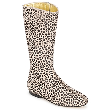Schoenen Dames Hoge laarzen French Sole PATCH Leopard