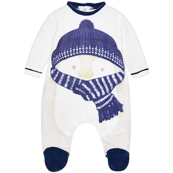 Textiel Jongens Jumpsuites / Tuinbroeken Mayoral Pyjama pingouin velours bleu pour bébé garçon Blauw
