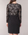 Textiel Dames Korte jurken Lauren Ralph Lauren LACE PANEL JERSEY DRESS Zwart