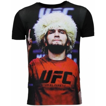 Textiel Heren T-shirts korte mouwen Local Fanatic UFC Campion Khabib Nurmagomedov Zwart