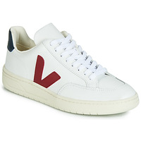 Schoenen Lage sneakers Veja V-12 LEATHER Wit / Blauw / Rood