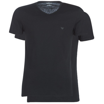 Textiel Heren T-shirts korte mouwen Emporio Armani CC722-PACK DE 2 Zwart