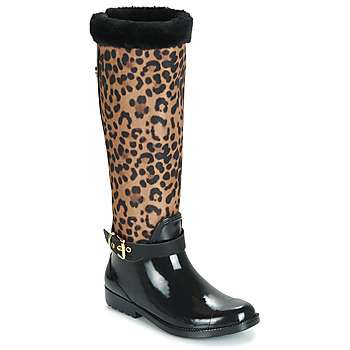 Schoenen Dames Regenlaarzen Guess CICELY Zwart / Leopard