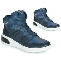Schoenen Jongens Hoge sneakers Geox J XLED BOY Blauw / Led