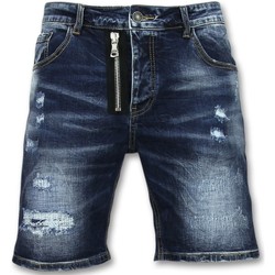 Textiel Heren Korte broeken / Bermuda's Enos Spijkerbroek Kort Driekwart Broek J Blauw