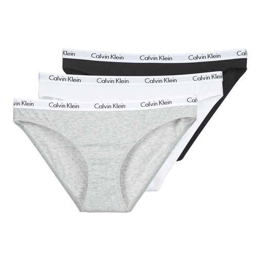 Calvin Klein Jeans CAROUSEL BIKINI X 3 Zwart / Wit / Grijs / Chiné -  Ondergoed Slips Dames € 54,95