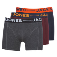 Ondergoed Heren Boxershorts Jack & Jones JACLICHFIELD X 3 Grijs / Zwart / Bordeaux