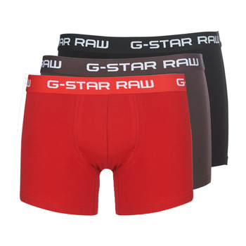 Ondergoed Heren Boxershorts G-Star Raw CLASSIC TRUNK CLR 3 PACK Zwart / Rood / Brown