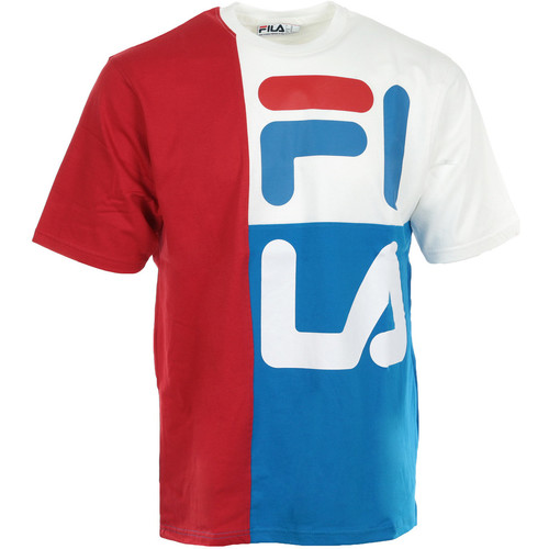 Textiel Heren T-shirts korte mouwen Fila Indo Colour Block Fit Tee Blauw