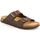 Schoenen Heren Leren slippers Grunland DSG-CB1631 Brown