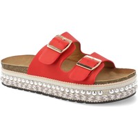Schoenen Dames Leren slippers Festissimo YT5546 Rojo