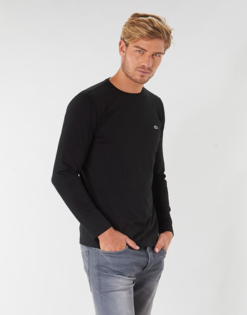 Textiel Heren T-shirts met lange mouwen Lacoste TH6712 Zwart