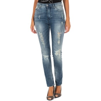 Textiel Dames Straight jeans Met 10DB50280-D995-6054 Blauw