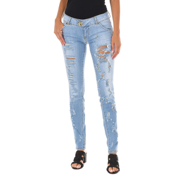 Textiel Dames Jeans Met 10DBF0094-D1011 Blauw