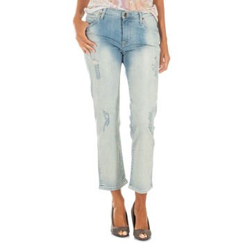 Textiel Dames Straight jeans Met pantalon long Tejano Blauw