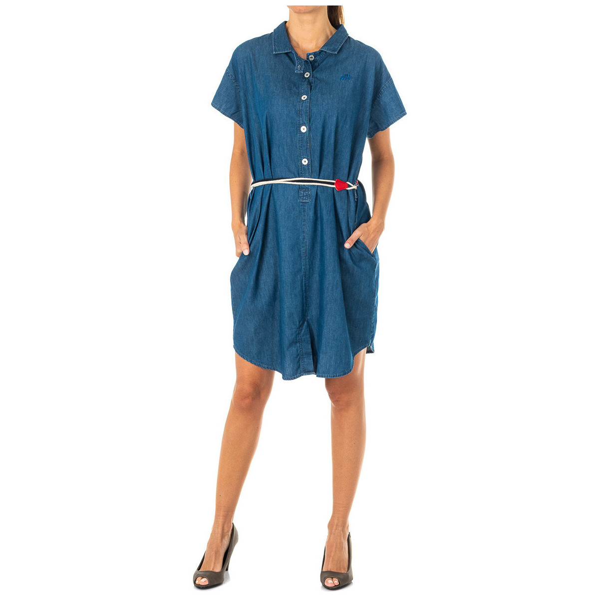 Textiel Dames Korte jurken La Martina LWD601-D7002 Blauw