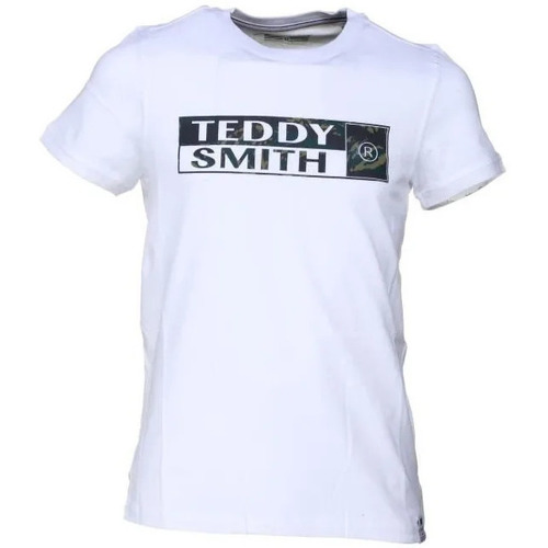 Textiel Jongens T-shirts korte mouwen Teddy Smith  Wit