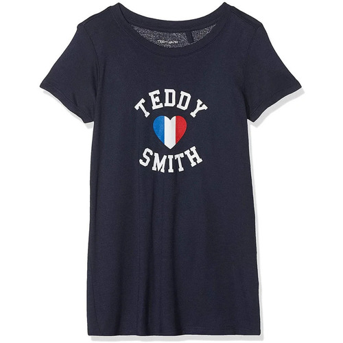Textiel Meisjes T-shirts korte mouwen Teddy Smith  Blauw