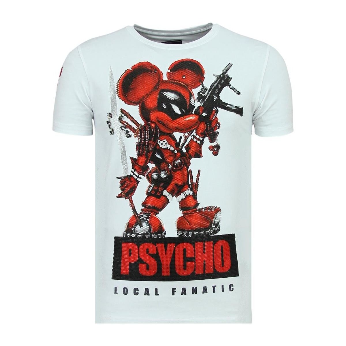 Textiel Heren T-shirts korte mouwen Local Fanatic Psycho Mouse Leuke W Wit