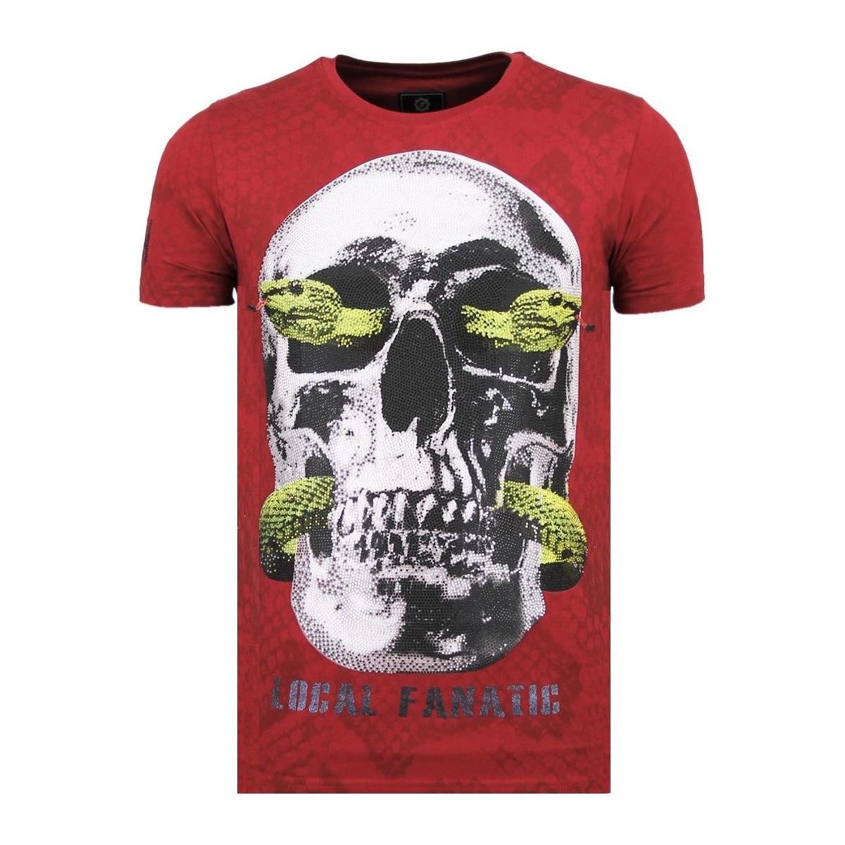 Textiel Heren T-shirts korte mouwen Local Fanatic Skull Snake B Rood