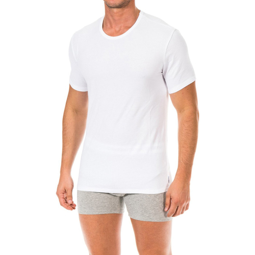 Textiel Heren T-shirts korte mouwen Calvin Klein Jeans NB1088A-100 Wit