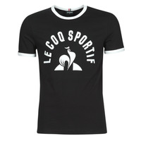 Textiel Heren T-shirts korte mouwen Le Coq Sportif ESS Tee SS N°3 M Zwart / Wit