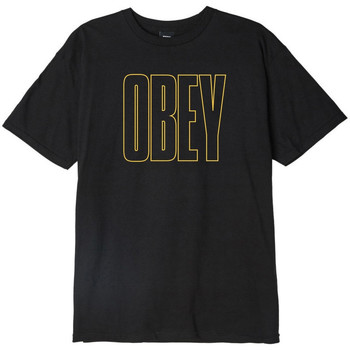 Textiel Heren T-shirts korte mouwen Obey worldwide line Zwart