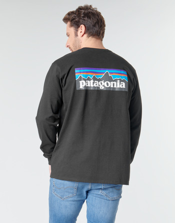 Textiel Heren T-shirts met lange mouwen Patagonia M'S L/S P-6 LOGO RESPONSIBILI-TEE Zwart