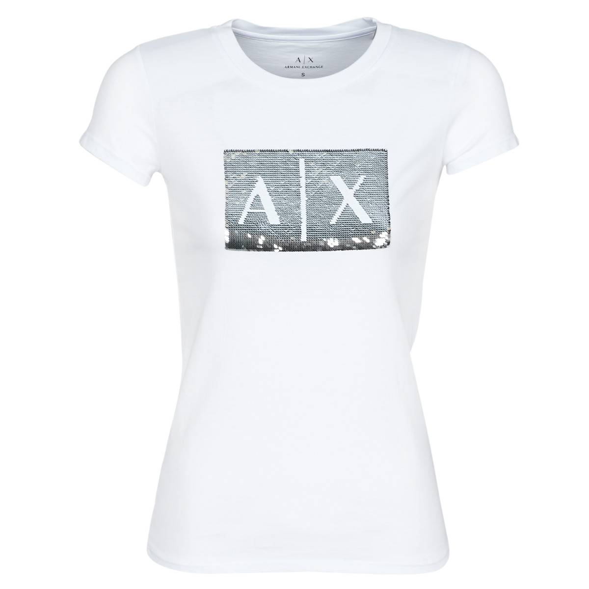 Textiel Dames T-shirts korte mouwen Armani Exchange HANEL Wit
