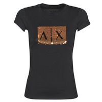 Textiel Dames T-shirts korte mouwen Armani Exchange HONEY Zwart