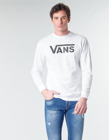 Textiel Heren T-shirts met lange mouwen Vans VANS CLASSIC Wit