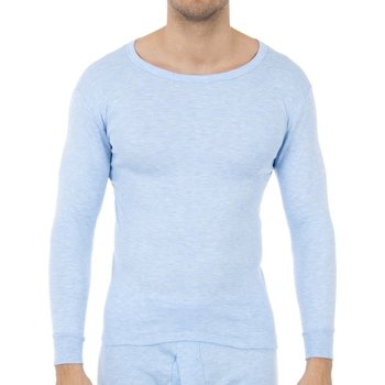 Textiel Heren T-shirts met lange mouwen Abanderado 0808-CELESTE Blauw