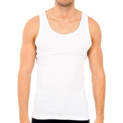 Ondergoed Heren Hemden Abanderado Pack-6 chemises blanches sans bretelles Wit