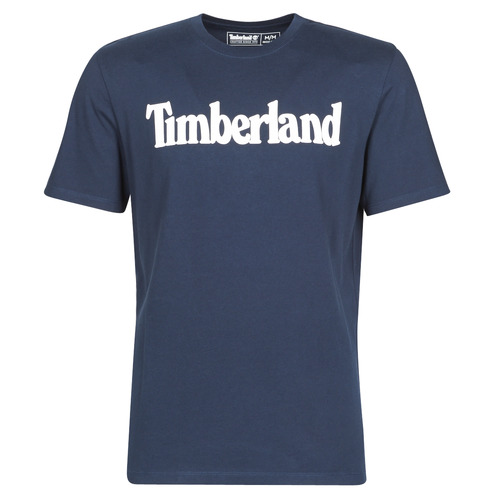 Textiel Heren T-shirts korte mouwen Timberland SS KENNEBEC RIVER BRAND LINEAR TEE Marine
