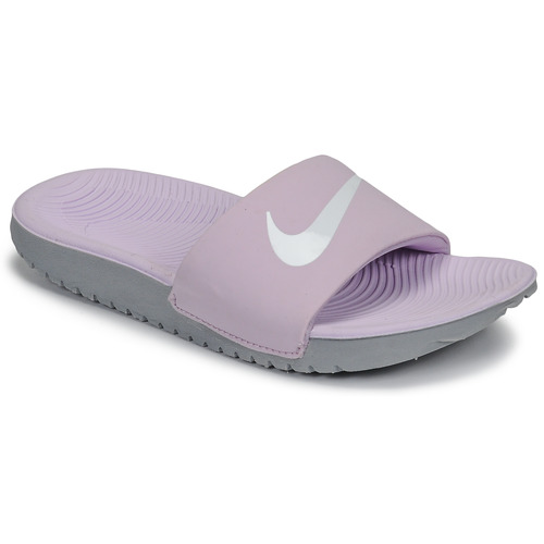 Schoenen Meisjes Slippers Nike KAWA Roze / Wit