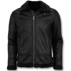 Textiel Heren Leren jas / kunstleren jas Tony Backer Shearling Jacket Lammy Coat Zwart