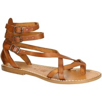 Schoenen Dames Sandalen / Open schoenen Gianluca - L'artigiano Del Cuoio 564 D CUOIO CUOIO Brown