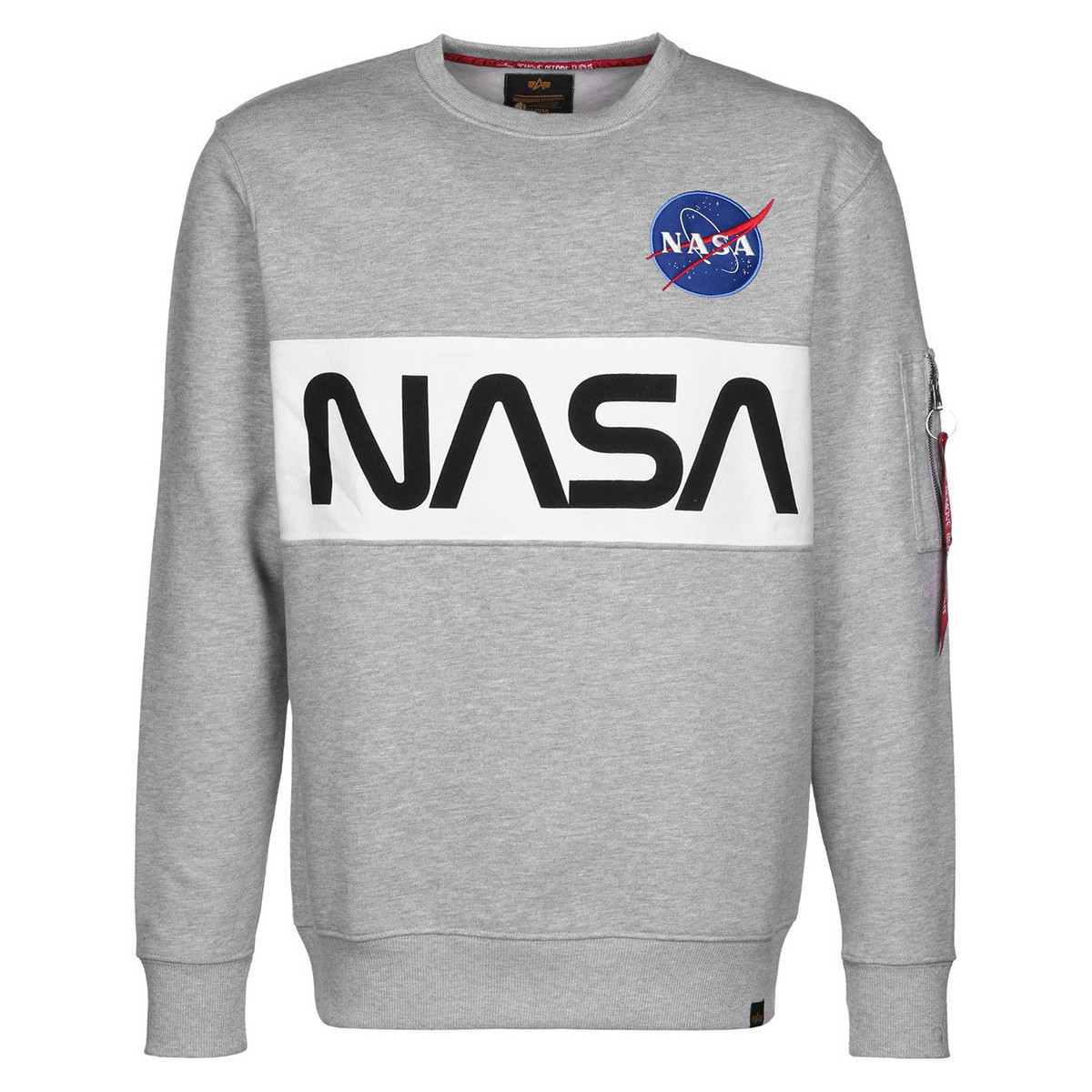 Textiel Heren Sweaters / Sweatshirts Alpha NASA Inlay Sweater Grijs