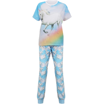Textiel Dames Pyjama's / nachthemden Christmas Shop Unicorn Lichtblauwe Eenhoorn