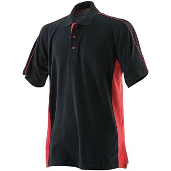 Textiel Heren Polo's korte mouwen Finden & Hales LV322 Zwart/Rood
