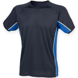 Textiel Heren T-shirts korte mouwen Finden & Hales LV240 Marine / Koninklijk / Wit