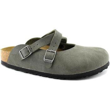 Schoenen Dames Leren slippers Birkenstock BIR-CCC-1015713-EM Groen