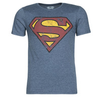 Textiel Heren T-shirts korte mouwen Yurban SUPERMAN LOGO VINTAGE Marine