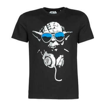 Textiel Heren T-shirts korte mouwen Yurban STAR WARS DJ YODA COOL Zwart