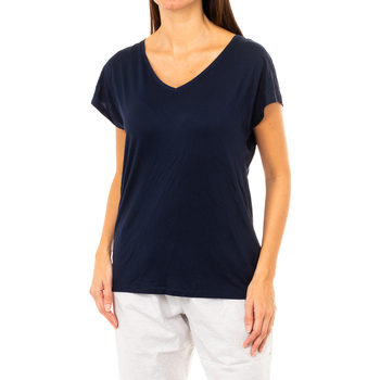 Textiel Dames T-shirts korte mouwen Tommy Hilfiger 1487904682-416 Blauw