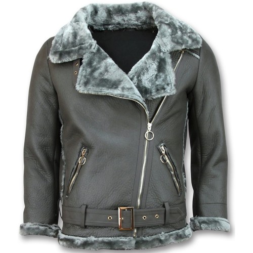 Textiel Dames Jasjes / Blazers Z Design Imitatie Lammy Coat Grijs
