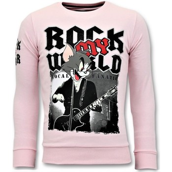 Textiel Heren Sweaters / Sweatshirts Local Fanatic Luxe Rock My World Cat Roze
