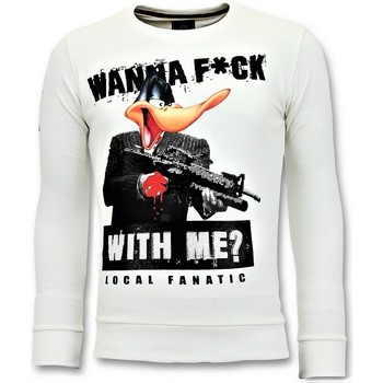 Textiel Heren Sweaters / Sweatshirts Local Fanatic Rhinestones Shooting Duck Gun Wit