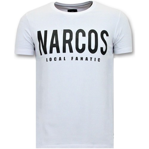 Textiel Heren T-shirts korte mouwen Local Fanatic Narcos Pablo Escobar Wit